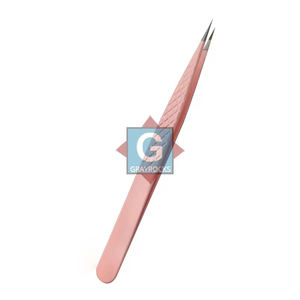 Pinces à épiler professionnelles de haute qualité en acier inoxydable, précision, antistatiques, pointe en fibre, extension de cils, instruments de beauté - Product Image 4