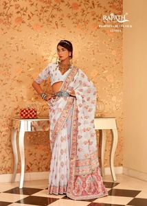 El último diseñador Kanjivaram Silk Patola Printed Saree por Fab Zone - Product Image 3