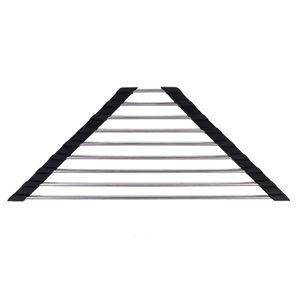 Fregadero de acero inoxidable 304 para <span class=keywords><strong>cocina</strong></span>, almohadilla de drenaje de platos de esquina, Rollo multifuncional, estante de secado Triangular gris para platos - Product Image 1