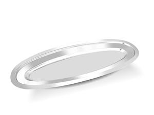Assiette en acier inoxydable Plats avec plateaux de service de haute qualité Plateau ovale profond Assiette à dîner en acier inoxydable - Product Image 3