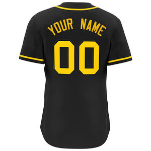 Vente en gros uniforme de baseball blanc maille classique respirant numérique imprimé à chaud personnalisé hommes sport noir broderie maillot de baseball - Product Image 4