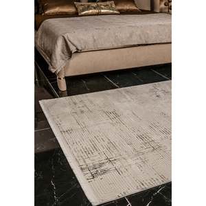 Alfombra de Dormitorio y Juego de Alfombras Netline Home Depot Cream Modern Velvet KD012 100% Micro Poliéster, No Desprende Pelusa, Fácil de Limpiar, Duradera, 80x150 cm - Product Image 2