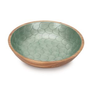 Tazón de Madera Esmaltada Hecho a Mano para Servir Ensaladas, Frutas, Bocadillos, Decoración del Hogar, Artículo de Regalo - Product Image 4