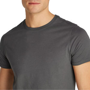 T-shirts pour hommes de qualité pure et unie Prix raisonnable Style à la mode Logo personnalisé Vente à chaud pour les hommes T-shirt - Product Image 4