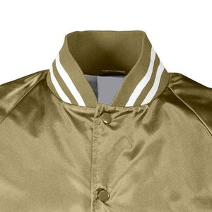 Blouson d'aviateur en satin personnalisé pour hommes avec logos brodés à l'avant Service OEM coupe-vent pour la vente en gros - Product Image 5
