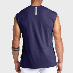 เสื้อกล้ามฟิตกล้ามเนื้อแขนกุดของผู้ชายเสื้อออกกำลังกายฟิตเนสออกกำลังกายฟิตเนสออกแบบได้ตามต้องการ - Product Image 2