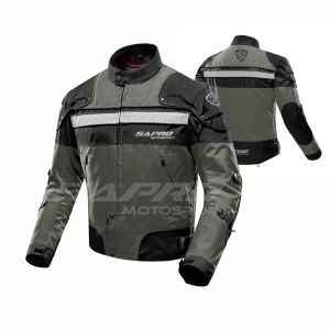 Sapro <b>Men's</b> Red Black Motorcycle <b>Jacket</b> Full Sleeve Reflective Windproof Waterproof Breathable Polyester Plus Size Racing Wear - Product Image 4