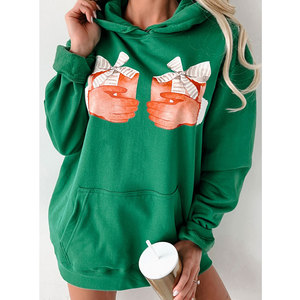 Fabricación superior precios al por mayor de manga larga de gran tamaño pulóver mujeres sudaderas con capucha último modelo transpirable señoras sudaderas con capucha para la venta - Product Image 1