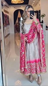 Hot Selling New Fashionable Designer Anarkali Dress for Women Full Sleeve <b>Beautiful</b> Georgette Indian Pakistani Party Cotton - Product Image 3