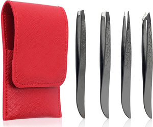 Herramienta de belleza profesional de etiqueta privada, Punta inclinada de alta precisión, juego de pinzas para cejas de acero inoxidable disponibles para personalización - Product Image 1