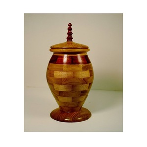 Urne en bois de crémation pour adultes de conception de croix chrétienne sainte pour l'urne commémorative de cercueil de souvenir de cendres - Product Image 2