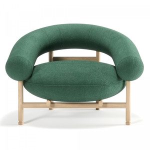 Elegant <b>Upholstered</b> Indoor Arm <b>Chair</b> with Teak Wood Frame for Living Room Bedroom Hotel Suite Furniture Wholesale Supplier - Product Image 5