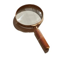 Handmade Portable Reading Optical Magnifier with Light Handheld Handheld Magnifying Glass for Reading