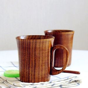Taza de café de cerveza de madera de cerámica de color personalizado con taza de mango de madera taza de estilo único con mango de madera para Navidad - Product Image 2