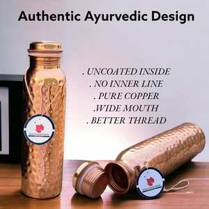 Auténtica botella de cobre puro de estilo deportivo Ayurvédico, diseño Vintage, el mejor precio para vasos de plástico personalizados, aplicable a la India - Product Image 2