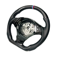 Volant de direction en cuir véritable et fibre de carbone, livraison rapide, personnalisé pour BMW E90 E88 E87 E82, volant de direction pour voiture de sport