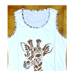 Conjunto de Shorts Elásticos 100% Algodón para Mujer, Estampado Completo, Cuello en V, Detalle en el Cuello y en las Aberturas de Brazos, Casual, Suave, Deportivo, para Vacaciones - Product Image 2