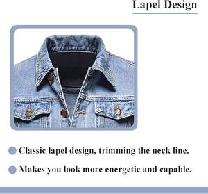 Chaquetas para hombre, chaquetas de mezclilla transpirables para hombre, Chaquetas vaqueras de talla grande para hombre, hechas en Pakistán, logotipo y diseño personalizados, servicio OEM - Product Image 4