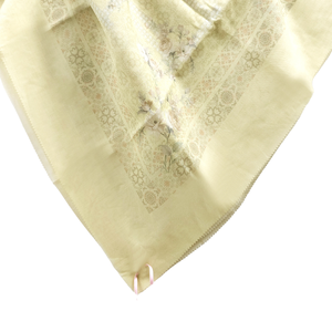 Nara ชุดผ้าพันคอฮิญาบผ้าฝ้ายแขนสั้นมีสไตล์พิมพ์ดิจิตอลอย่างเป็นทางการสำหรับผู้หญิงมุสลิมสีเหลือง-สำหรับฤดูใบไม้ผลิ - Product Image 4