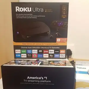 New Stick 4K+ Streaming Device 4K/HDR/ Vision with Roku Voice Remote Pro Roku Streaming