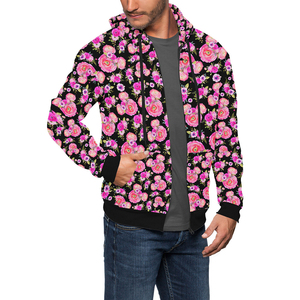 Sweats à capuche par sublimation à glissière de qualité supérieure pour hommes/Streetwear imprimé sweats à capuche zippés pour hommes - Product Image 3