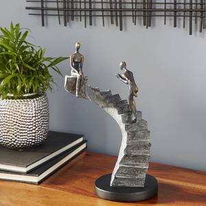 Escultura de personas de resina negra con escaleras, escultura antigua fundida hecha a mano, artesanía para decoración Interior de hogar y oficina, lo último - Product Image 2