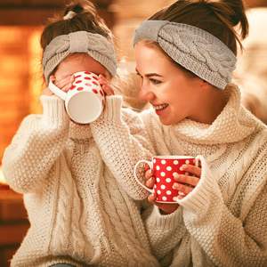 Diademas de punto trenzado para invierno, cintas para la cabeza con nudo, diademas forradas afelpadas, calentadores de orejas, accesorios elásticos para el cabello para niñas y mujeres - Product Image 5