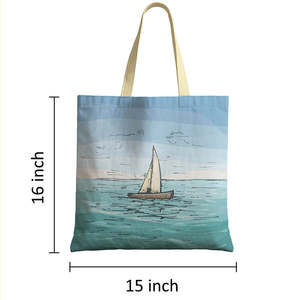 Sac fourre-tout à thème marin avec fermeture éclair - Product Image 6