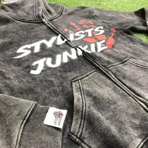 Sweat à capuche personnalisé en molleton pour homme, fermeture éclair, vintage, délavé à l'acide, double couche, impression personnalisée, sweat-shirt 2025 - Product Image 3