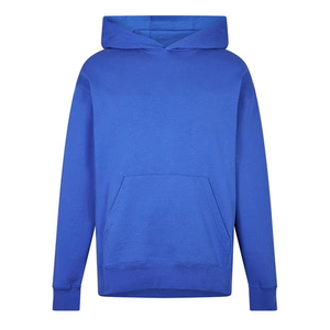 Sweat à capuche unisexe bleu royal avec logo minimaliste Sweat à capuche bleu uni pour hommes Streetwear décontracté Sweat à capuche de couleur unie - Product Image 6