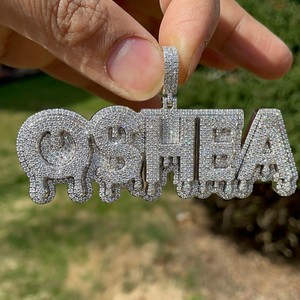 LL Custom Fine Jewelry VVS Iced Moissanite Pendant White Gold Hip Hop Style Charming Gift That Passes Diamond Tester - Product Image 3