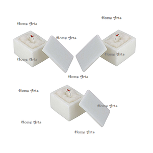 Ensemble de 2 boîtes à bijoux de tailles différentes, design simple, forme carrée, boîte de rangement pour bijoux à prix abordable - Product Image 5