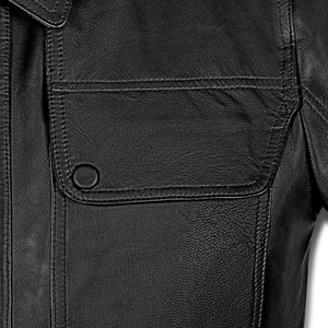 Chaqueta de Cuero de Diseño de Moda de Alta Calidad para Hombre, Nuevo Estilo, Chaqueta de Cuero con Cremallera para Motociclista - Product Image 3
