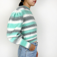 Pull en cachemire 100% pour femme, col rond, tricoté, anti-boulochage, texture côtelée, confortable et chaud pour l'hiver