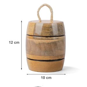 Récipient en bois de créateur pour faveurs de mariage utilisé dans des boîtes cadeaux personnalisées Pot organisateur en bois fabriqué idéal pour la décoration de cuisine - Product Image 1
