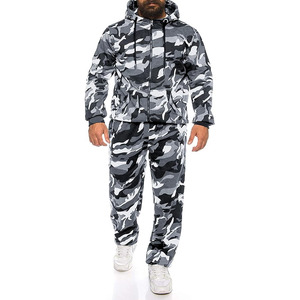 Ensemble 2 pièces pour hommes, veste et pantalon zippés à manches longues, survêtements athlétiques téléchargés par Dress Sports - Product Image 1