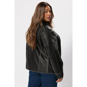 Chaqueta de Motociclista de Cuero para Mujer, Otoño/Invierno, Tejida, Transpirable e Impermeable - Product Image 2