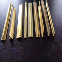 Barre en laiton en forme de T, en forme de U, en forme de L, décoration, barre en cuivre, angle en laiton