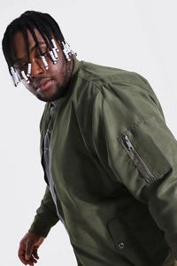 Blouson Bomber Uni de Haute Qualité au Design Moderne, Blazer Homme Personnalisé, Blouson Bomber en Satin Coupe-Vent pour Hommes - Product Image 4