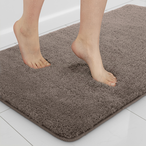 พรมเช็ดเท้าไดอะตอมไมต์สีเบจนุ่มฟู กันลื่น แห้งเร็ว ขนาด 60x50 ซม. - Product Image 1