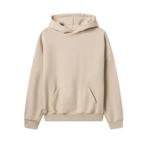 Sweats à capuche 100% coton légers pour hommes, manches longues, couleur unie, avec poche, coupe ample, hauts décontractés pour l'hiver - Product Image 1