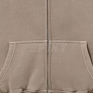 Vente en gros de service OEM Sweats à capuche zippés au meilleur design Sweats à capuche zippés légers de couleur personnalisée - Product Image 5