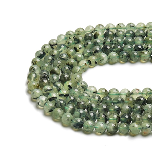Stone Beads Prehnite Beads Strand Stone Jewelry Loose Smooth Gemstone Healing Necklace Natural <b>Crystal</b> Wholesaler - Product Image 1