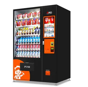 Máquina automática de venda automática de lanches e bebidas à venda com espaço de armazenamento de alta capacidade disponível no mercado