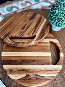 Planche à découper en bois avec poignée, lavable au lave-vaisselle, écologique, antibactérienne, en résine, planche à découper pour le fromage, de haute qualité - Product Image 3