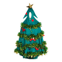 Weihnachts umhang Cisas Tree Cosplay Kostüm Kapuze Robe Stage Performance Outfit Traditionelles ethnisches Bühnen kostüm für Frauen