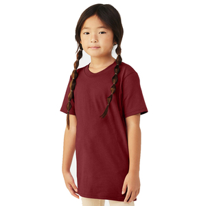Camiseta de manga corta personalizada para niños, Camiseta 100% de algodón con cuello redondo y estampado gráfico liso teñido para niños pequeños - Product Image 5