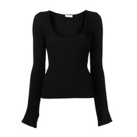 Pull décontracté en laine/cachemire mélangé pour femme, taille plus, épaisseur standard, avec logo sur le devant, fabriqué en Inde