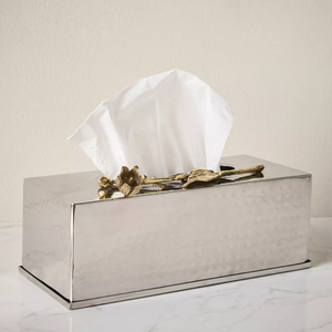 Fancy Designer H0me Decorative <b>Tissue</b> <b>Box</b> High Quality Metal <b>Tissue</b> <b>Box</b> With Flower Accents for Hotel Restaurant Accessories - Product Image 4