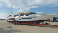 Yacht de croisière en aluminium personnalisé UBI 1850, 50 passagers, taxi fluvial, ferry, transport, 18 m, fabrication soudée, 500 CV, télécommande